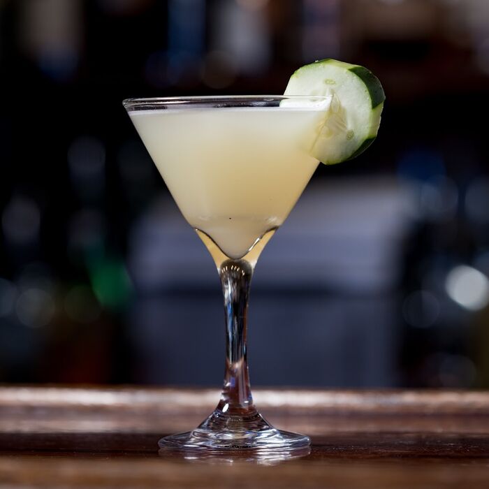 The Cucumber martini at Duvic's