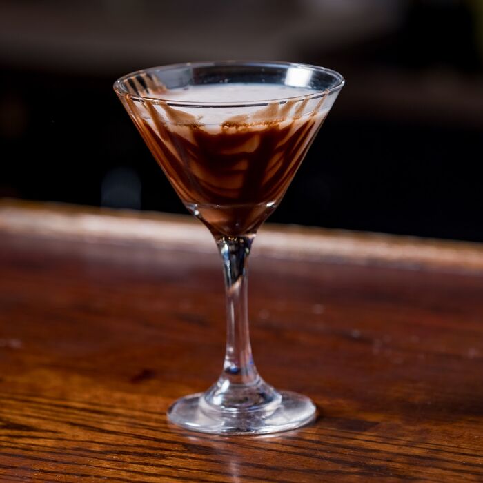 Raspberry White Chocolate martini at Duvic's